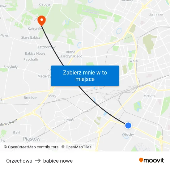 Orzechowa to babice nowe map