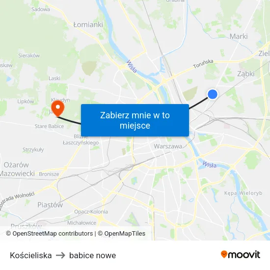 Kościeliska to babice nowe map