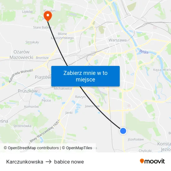 Karczunkowska to babice nowe map