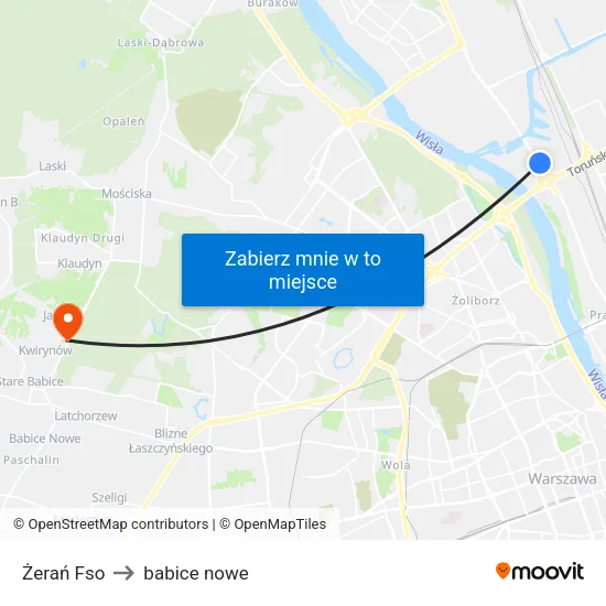 Żerań Fso to babice nowe map