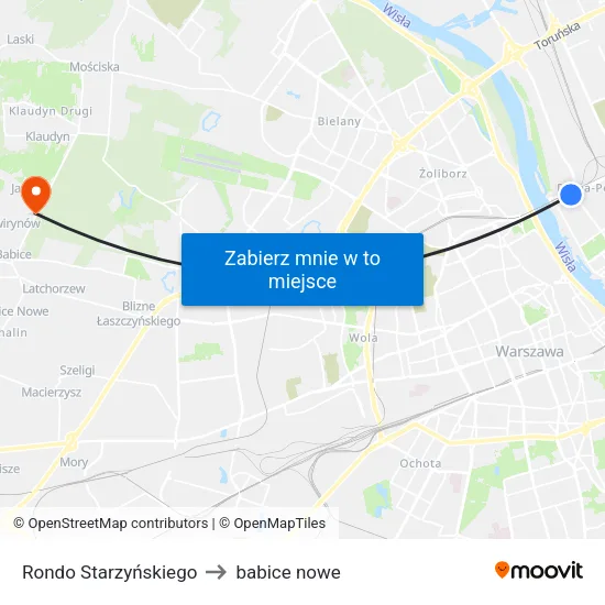 Rondo Starzyńskiego to babice nowe map