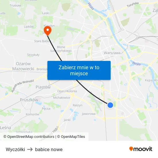 Wyczółki to babice nowe map