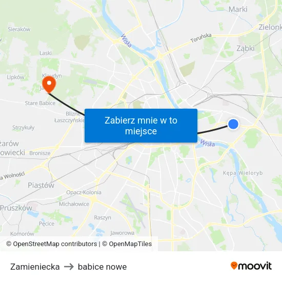 Zamieniecka to babice nowe map