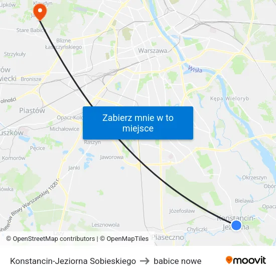 Konstancin-Jeziorna Sobieskiego to babice nowe map