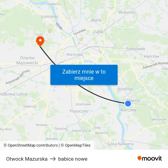 Otwock Mazurska to babice nowe map
