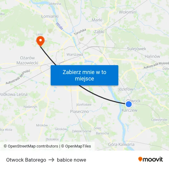 Otwock Batorego to babice nowe map