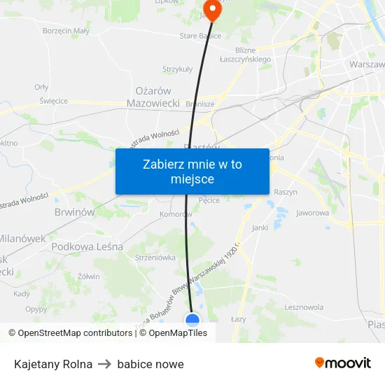 Kajetany Rolna to babice nowe map