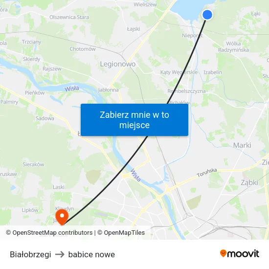 Białobrzegi to babice nowe map