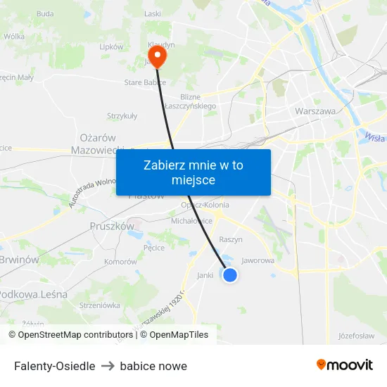 Falenty - Osiedle to babice nowe map