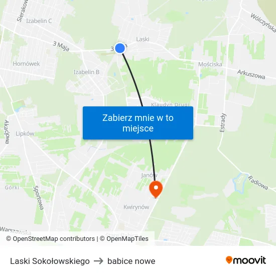 Laski Sokołowskiego to babice nowe map
