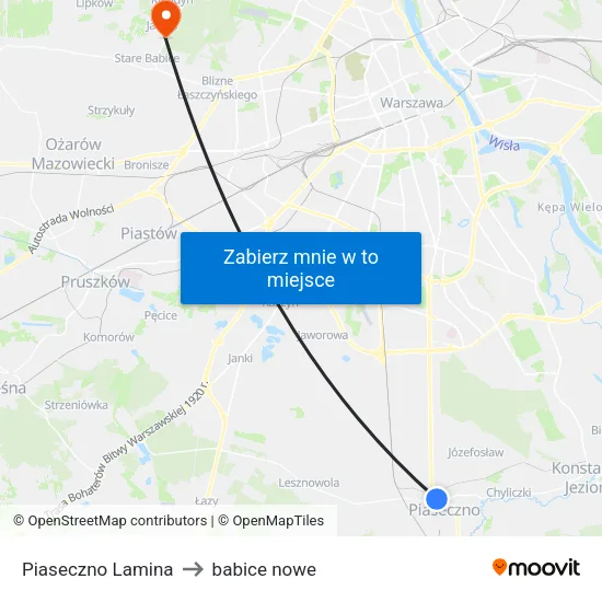 Piaseczno Lamina to babice nowe map