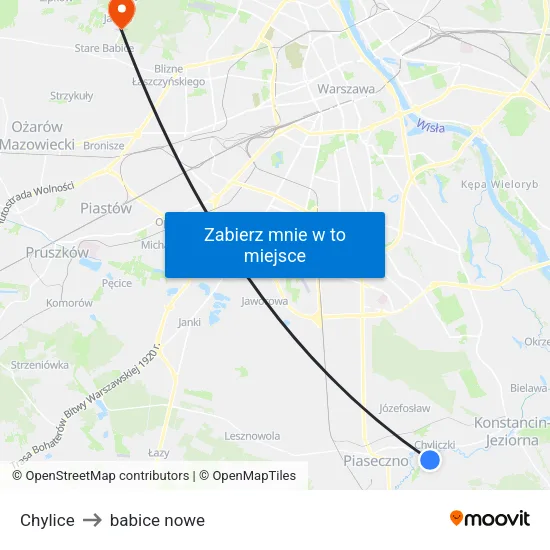 Chylice to babice nowe map