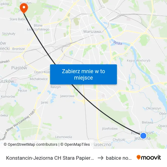 Konstancin-Jeziorna CH Stara Papiernia to babice nowe map