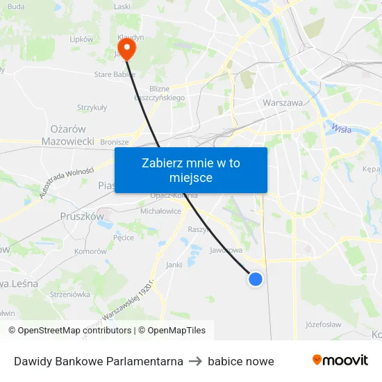 Dawidy Bankowe Parlamentarna to babice nowe map