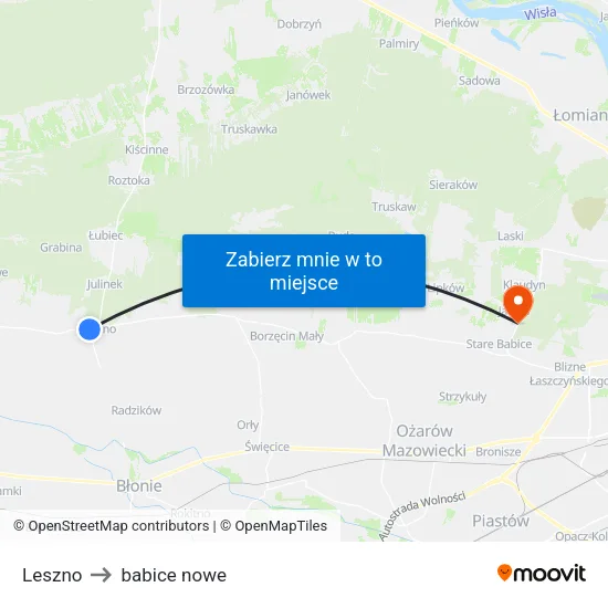 Leszno to babice nowe map