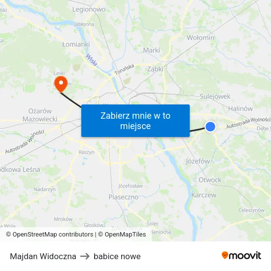 Majdan Widoczna to babice nowe map