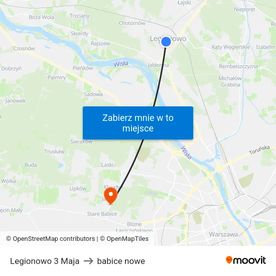 Legionowo 3 Maja to babice nowe map