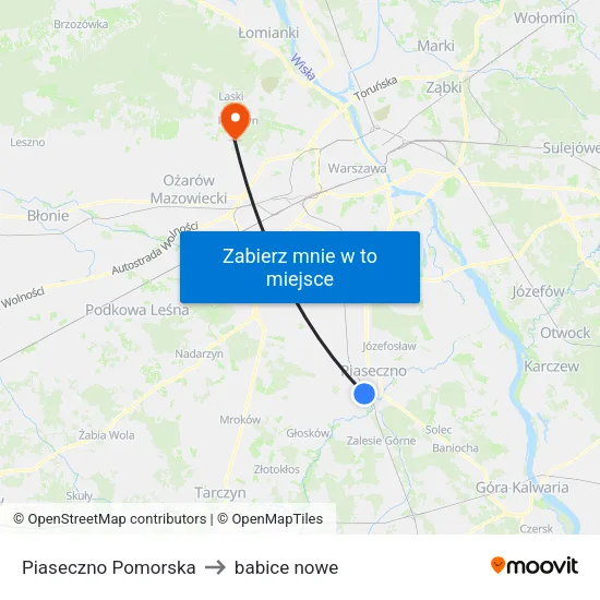 Piaseczno Pomorska to babice nowe map