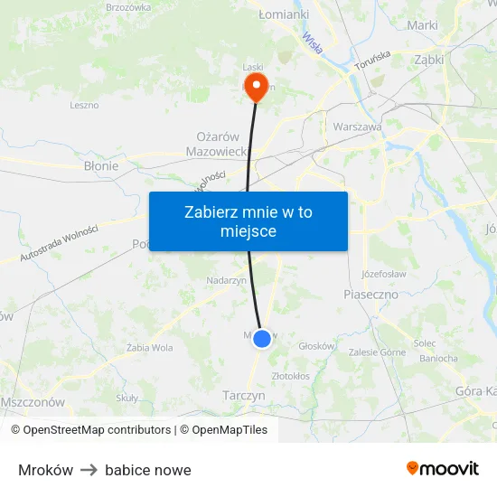 Mroków to babice nowe map