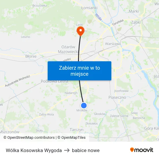 Wólka Kosowska Wygoda to babice nowe map