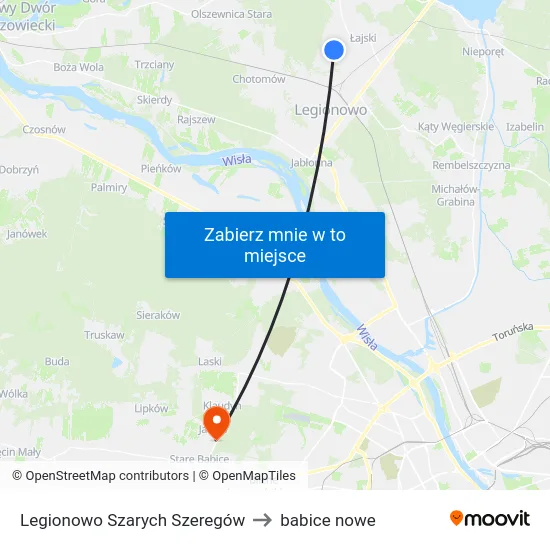 Legionowo Szarych Szeregów to babice nowe map