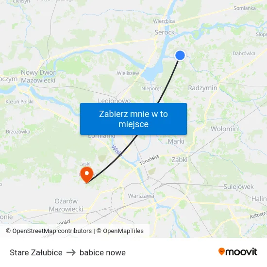 Stare Załubice to babice nowe map