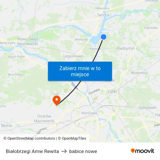Białobrzegi Amw Rewita to babice nowe map