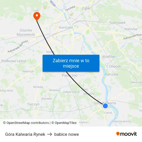 Góra Kalwaria Rynek to babice nowe map