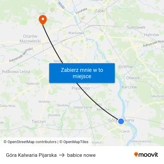Góra Kalwaria Pijarska to babice nowe map