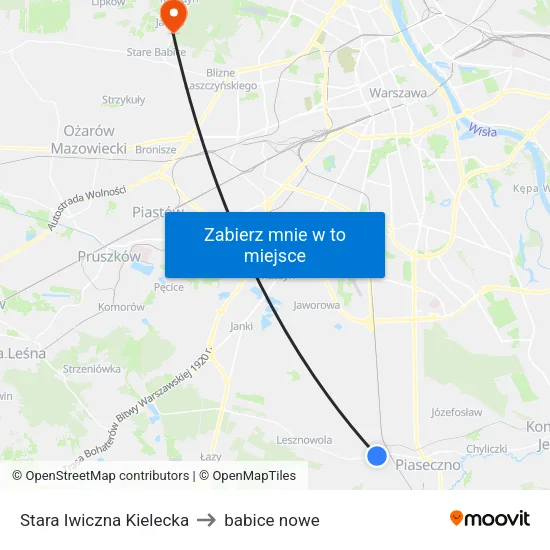 Stara Iwiczna Kielecka to babice nowe map