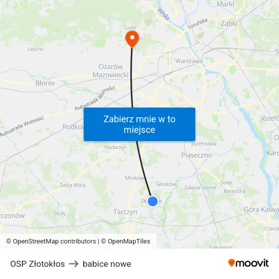 OSP Złotokłos to babice nowe map