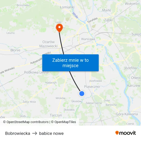 Bobrowiecka to babice nowe map