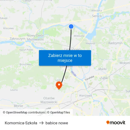 Komornica - Szkoła to babice nowe map