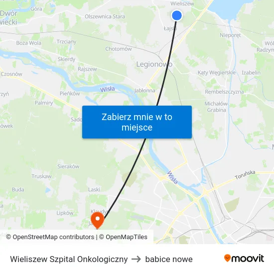 Wieliszew Szpital Onkologiczny to babice nowe map