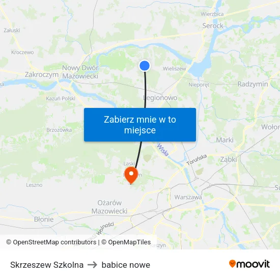 Skrzeszew Szkolna to babice nowe map