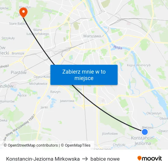 Konstancin-Jeziorna Mirkowska to babice nowe map