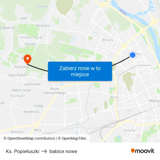 Ks. Popiełuszki to babice nowe map