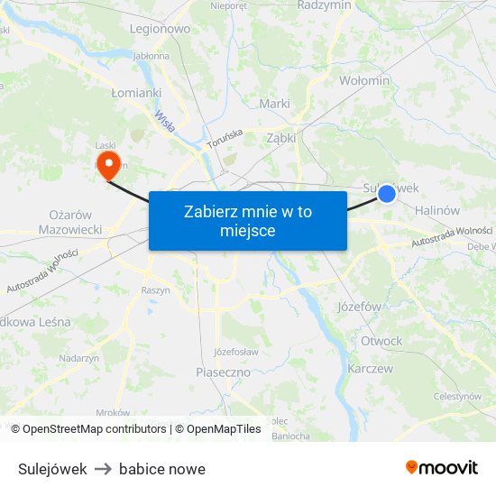 Sulejówek to babice nowe map