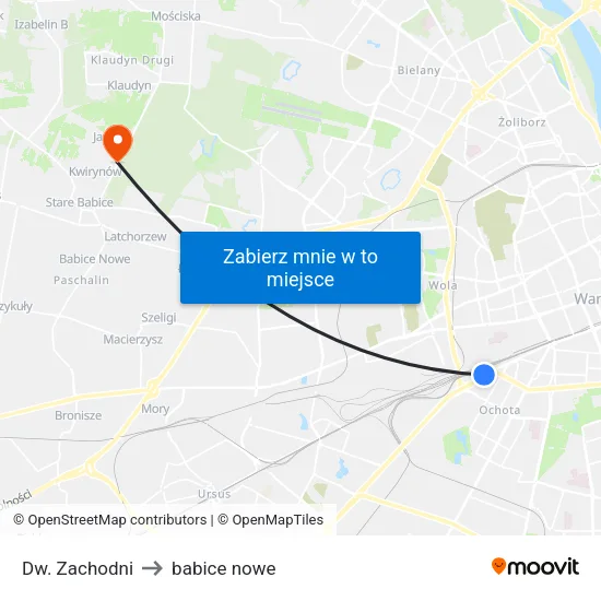 Dw. Zachodni to babice nowe map