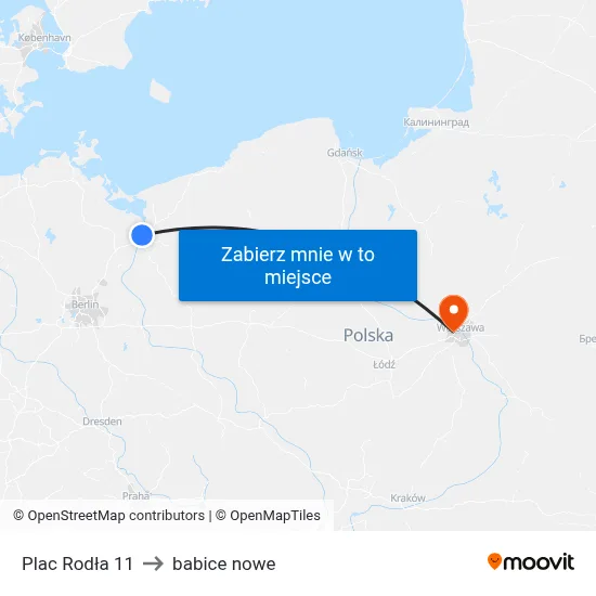 Plac Rodła 11 to babice nowe map