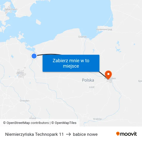 Niemierzyńska Technopark 11 to babice nowe map