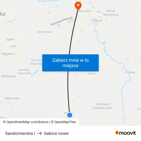 Sandomierska I to babice nowe map