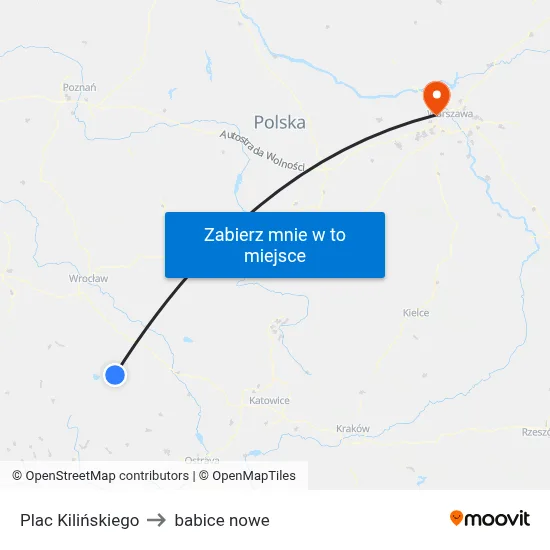 Plac Kilińskiego to babice nowe map