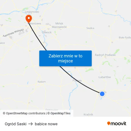 Ogród Saski to babice nowe map