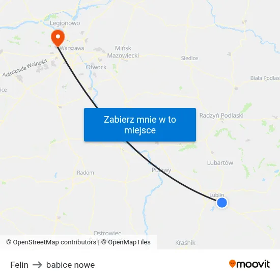 Felin to babice nowe map