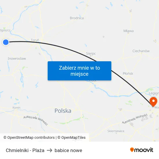 Chmielniki - Plaża to babice nowe map