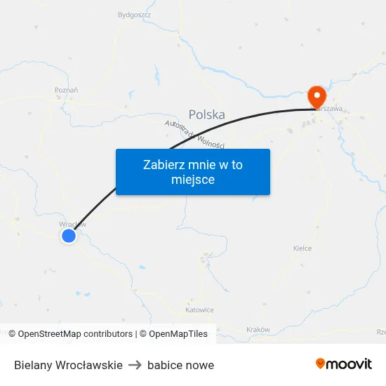Bielany Wrocławskie to babice nowe map