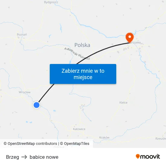 Brzeg to babice nowe map