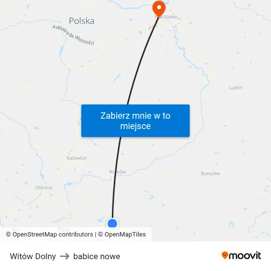 Witów Dolny to babice nowe map