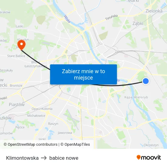 Klimontowska to babice nowe map
